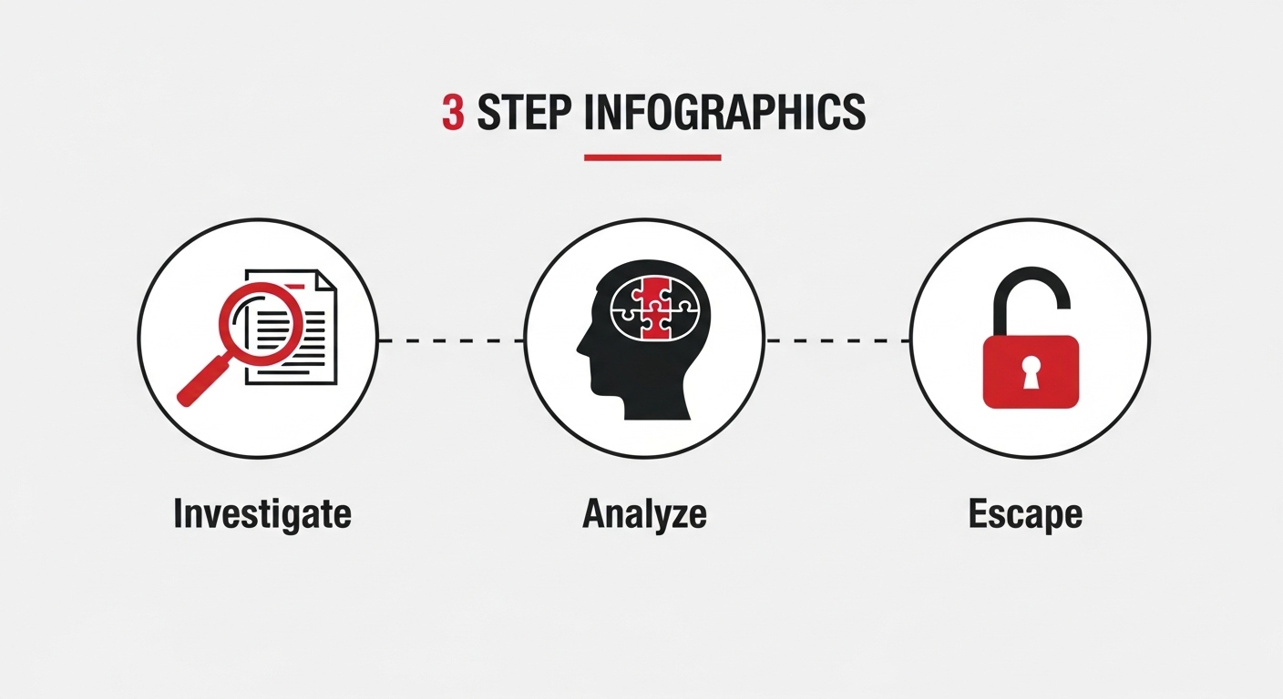 A clue being examined under a light