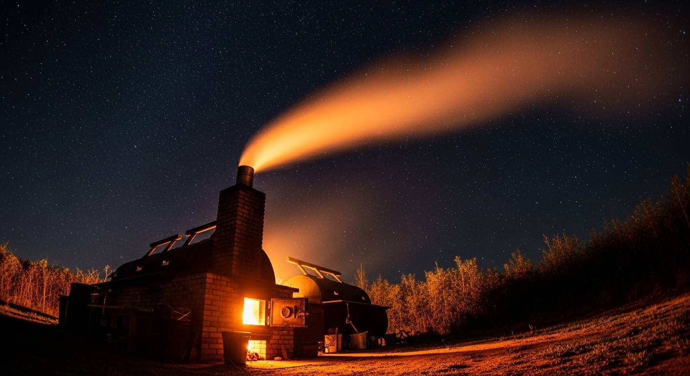 The smoker in action