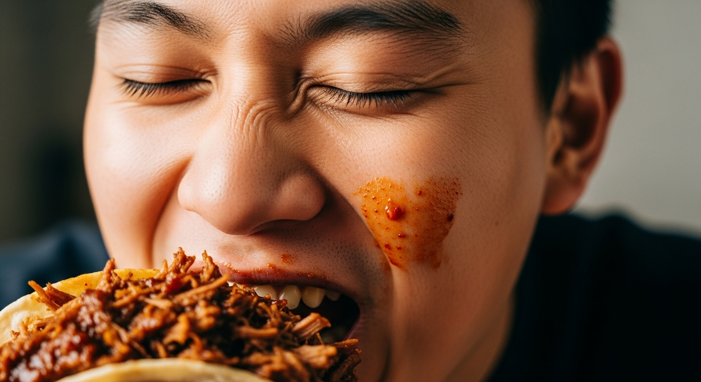 Happy customers enjoying food