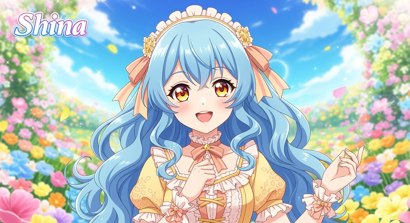 Shina in a signature cute pose